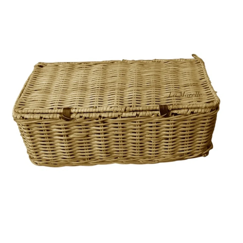 Small Rattan Storage Basket with Lid  - Hearth & Hand™ with Magnolia